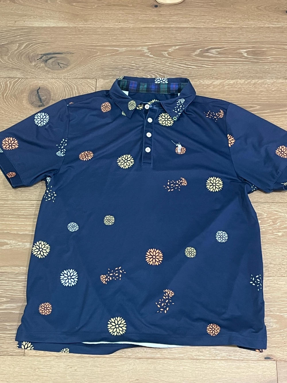 William Murray Polo Shirt Mens Large Cinderella Story Print Golf Performance